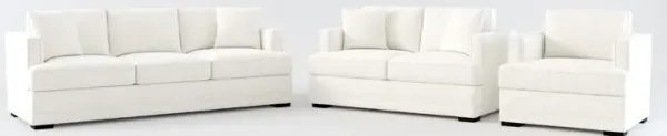 Pembroke Foam Comfort Sofa, Loveseat, and Chair Set - Bantu Pearl