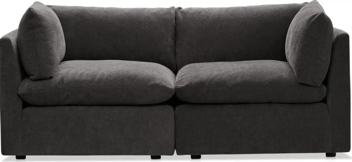 Lola 2-Piece Sofa - Charcoal