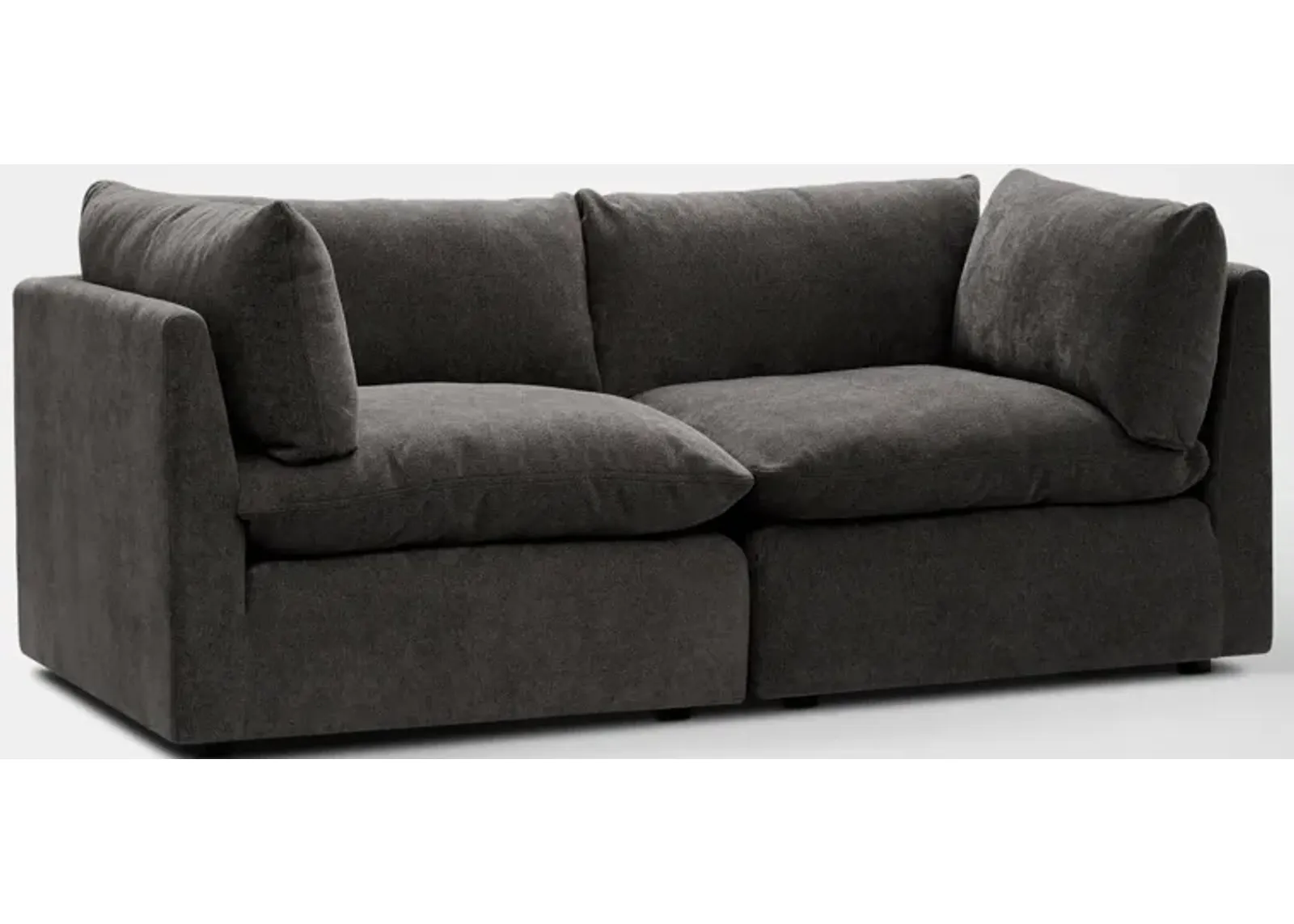 Lola 2-Piece Sofa - Charcoal