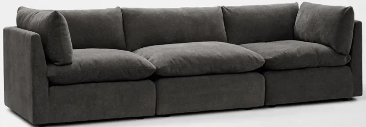 Lola 3-Piece Sofa - Charcoal