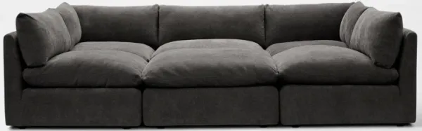 Lola 6-Piece Pit Sectional - Charcoal