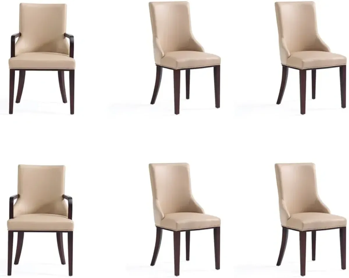 Strato 4 Dining Chairs and 2 Arm Chairs - Tan