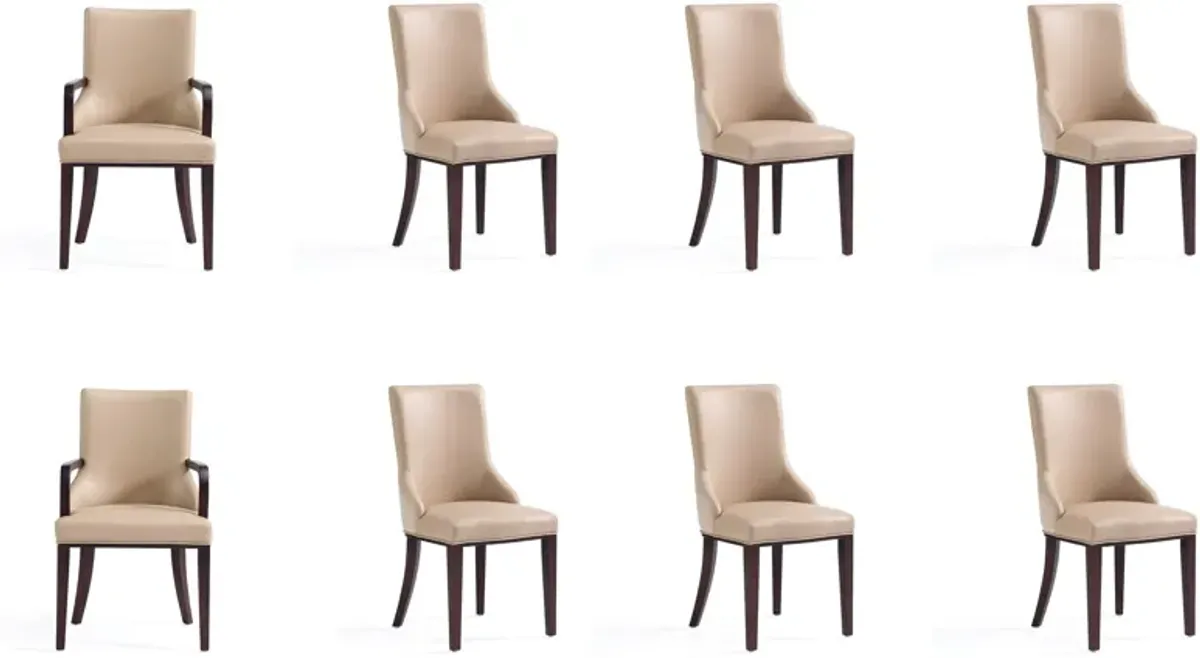 Strato 6 Dining Chairs and 2 Arm Chairs - Tan