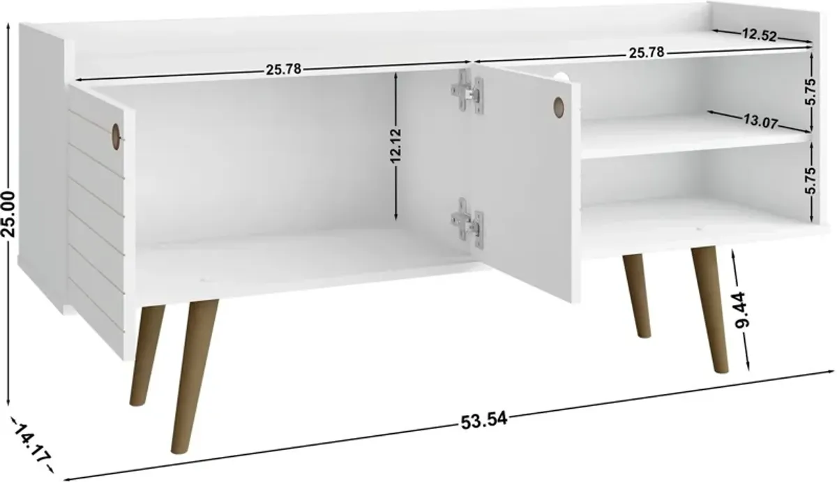 Marlo 54" TV Stand - White