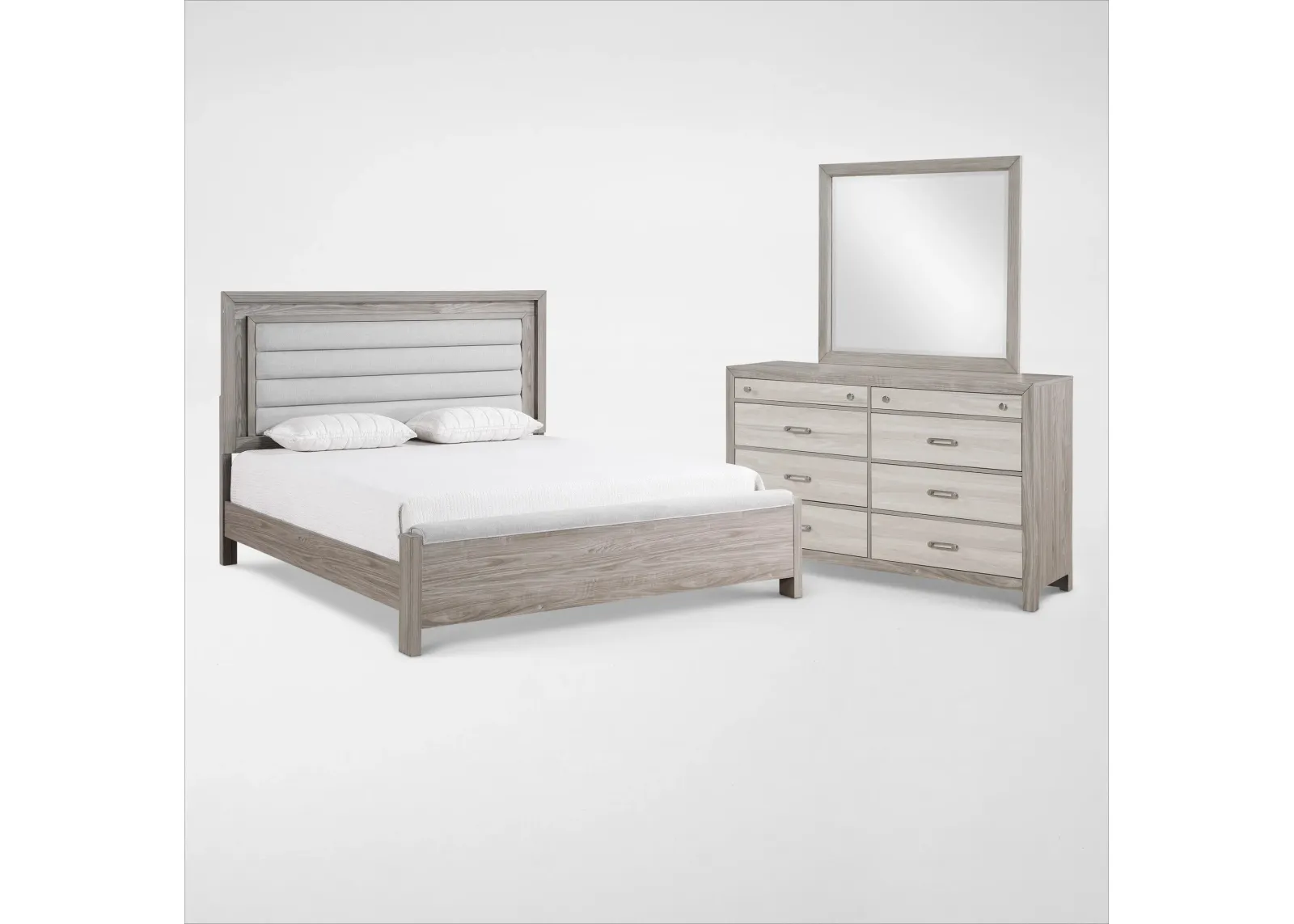 Asher 5-Piece King Bedroom Set with Dresser and Mirror