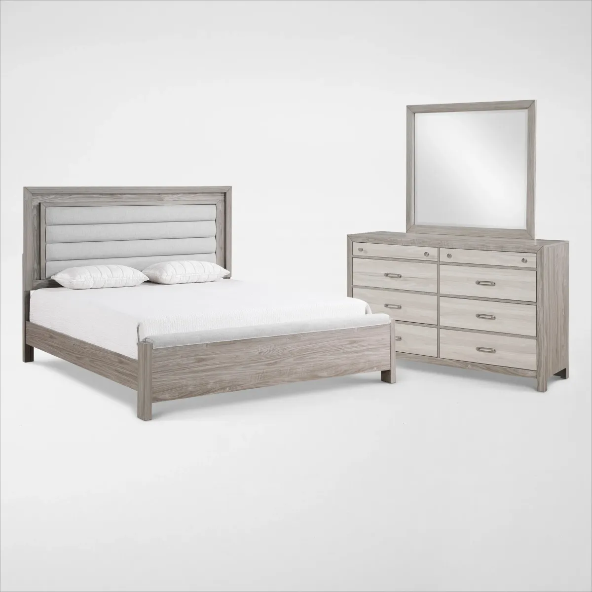 Asher 5-Piece King Bedroom Set with Dresser and Mirror