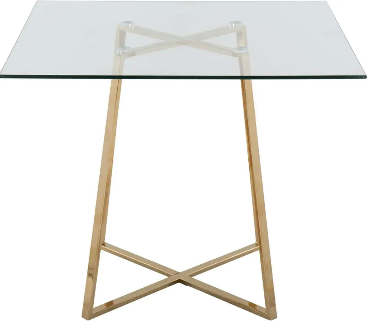 Perkins Dining Table - Clear/Gold