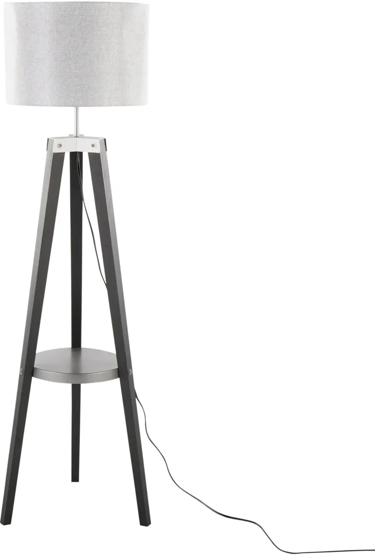 Aretha 59'' Floor Lamp - Black/Gray