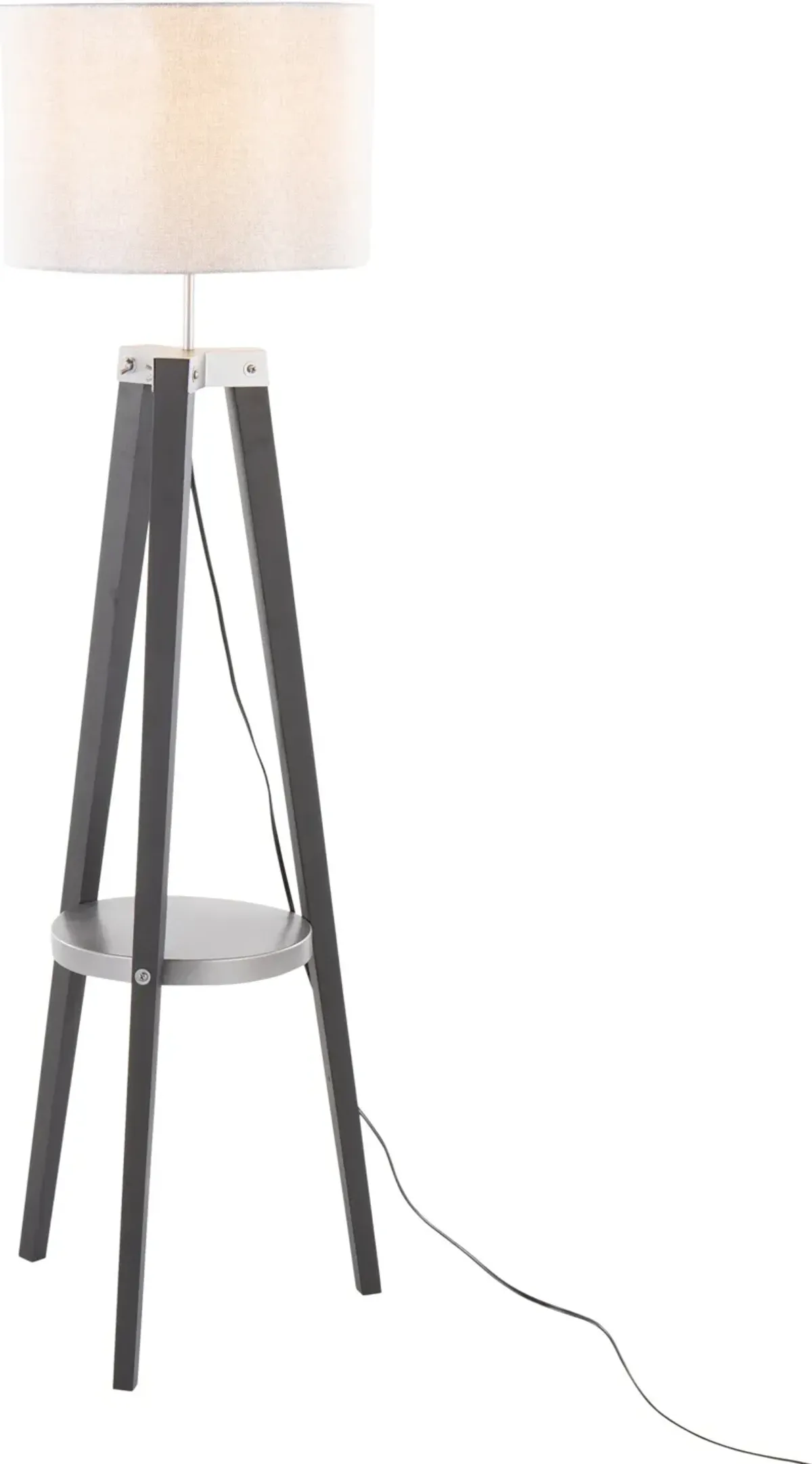 Aretha 59'' Floor Lamp - Black/Gray