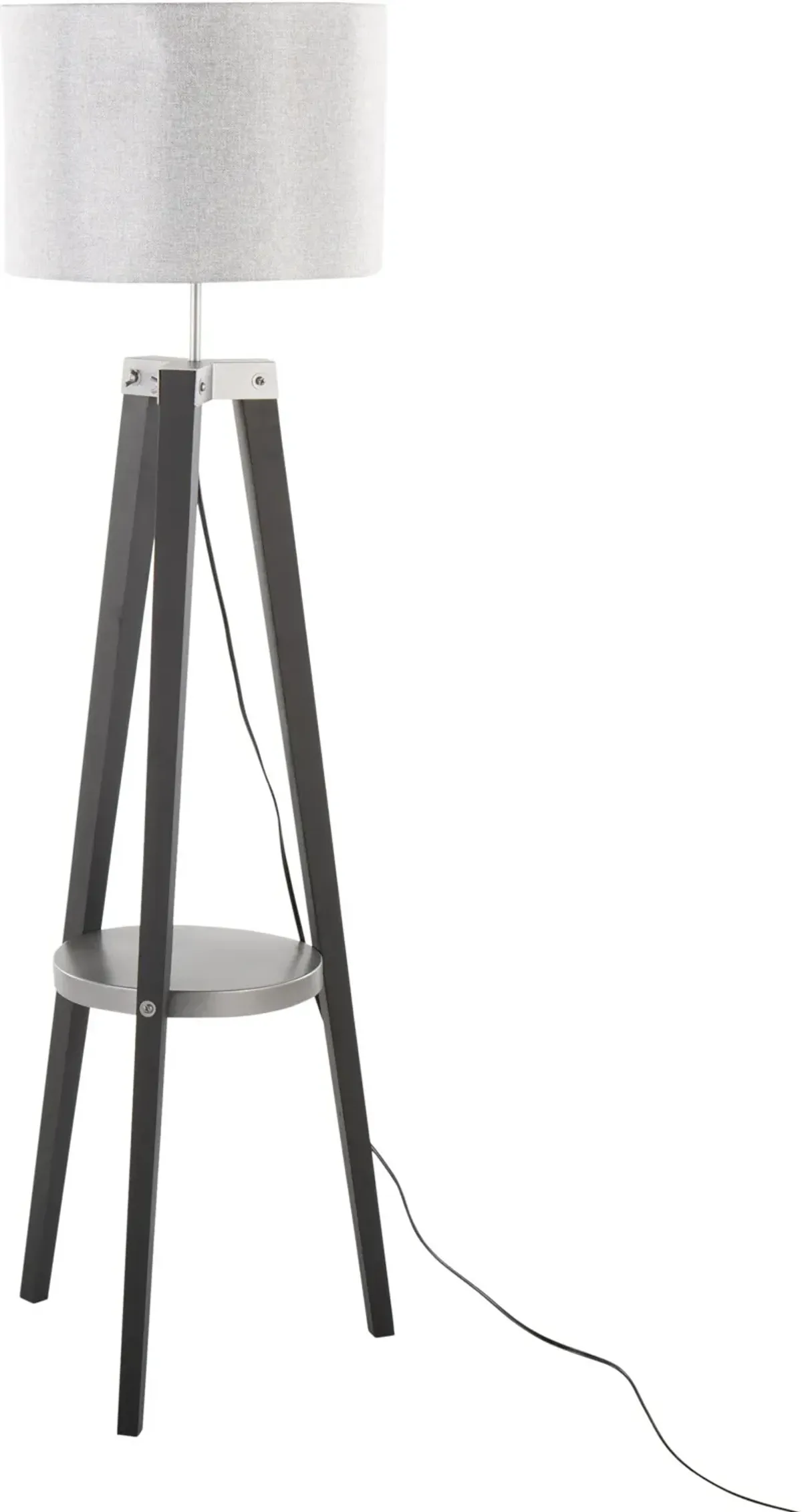 Aretha 59'' Floor Lamp - Black/Gray