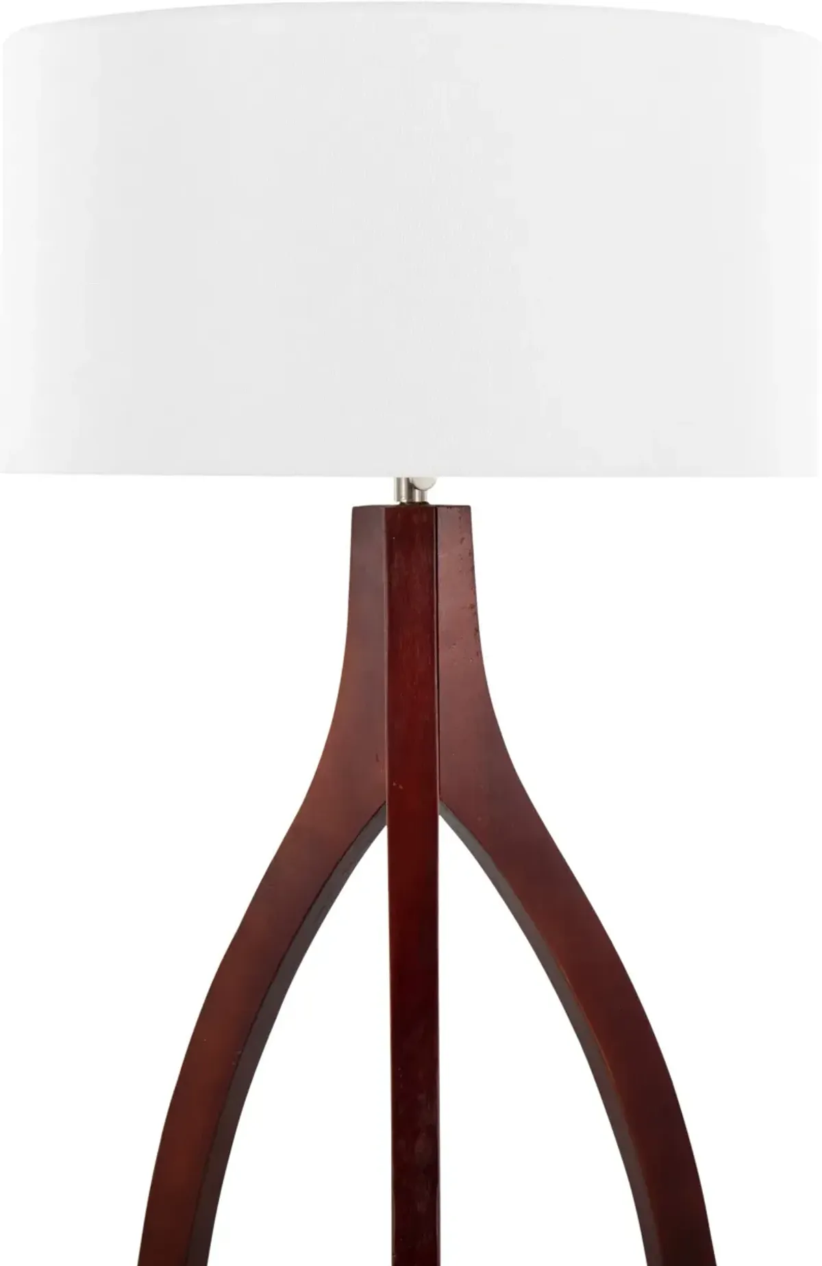 Labrant 60'' Floor Lamp - Walnut/White