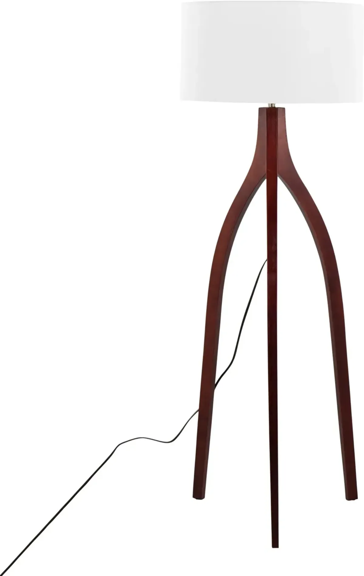 Labrant 60'' Floor Lamp - Walnut/White