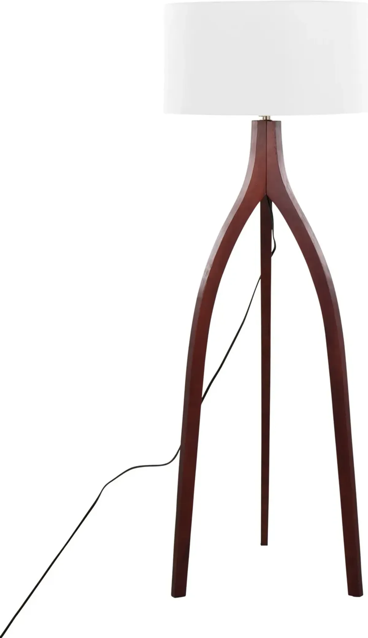 Labrant 60'' Floor Lamp - Walnut/White