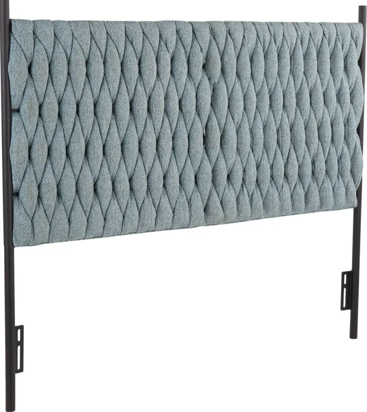 Kenna Queen Upholstered Headboard - Black/Blue