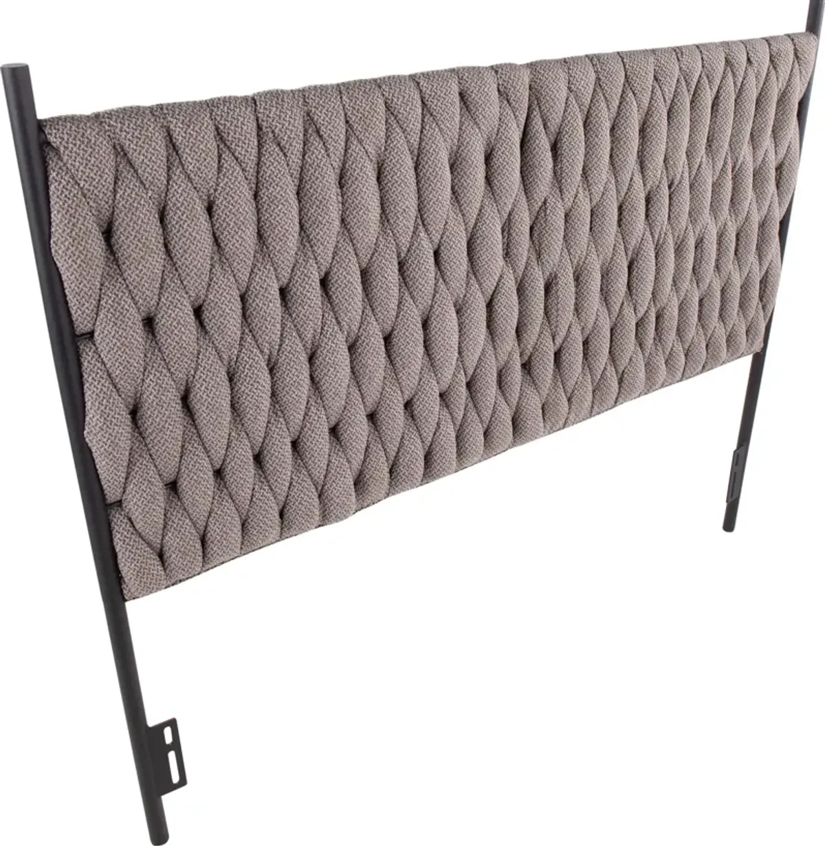 Kenna Queen Upholstered Headboard - Black/Gray