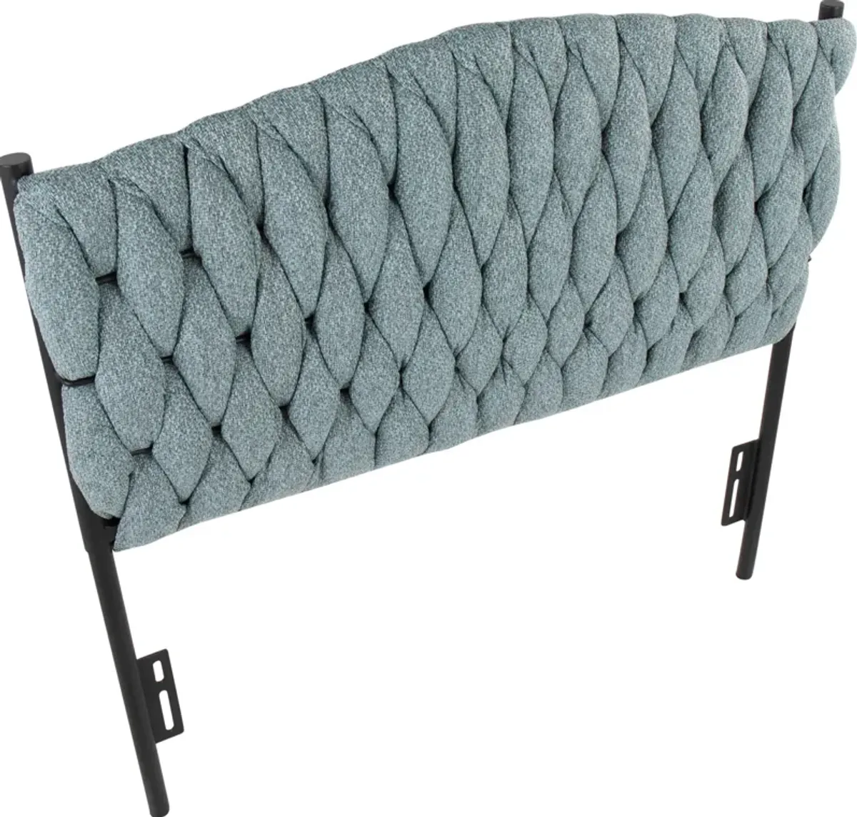 Kenna Twin Upholstered Headboard - Black/Blue