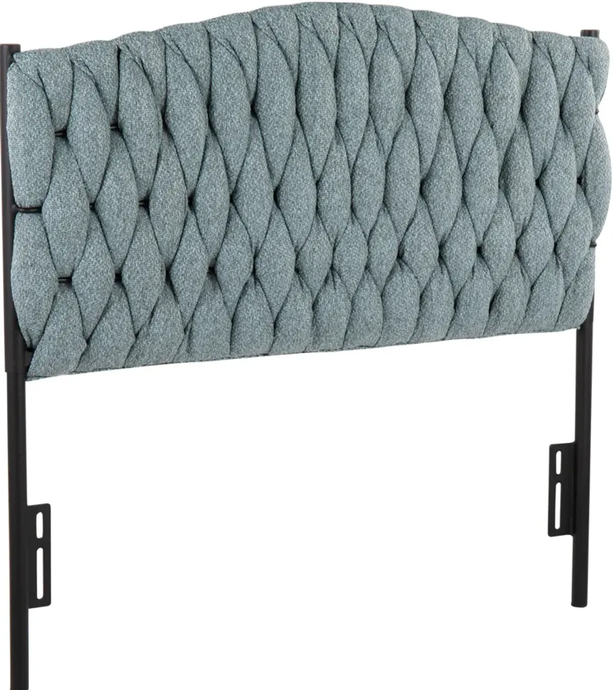 Kenna Twin Upholstered Headboard - Black/Blue