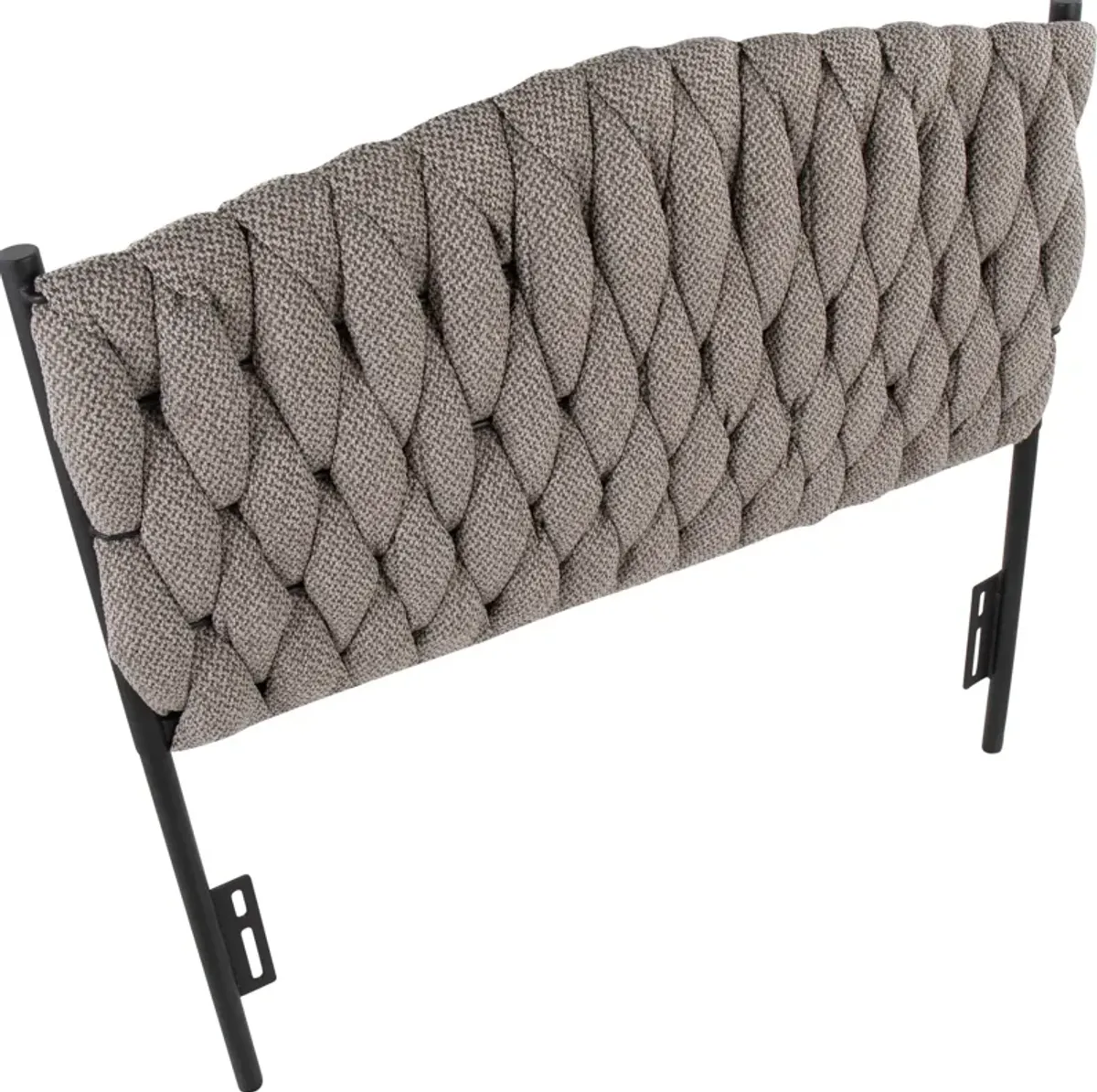 Kenna Twin Upholstered Headboard - Black/Gray