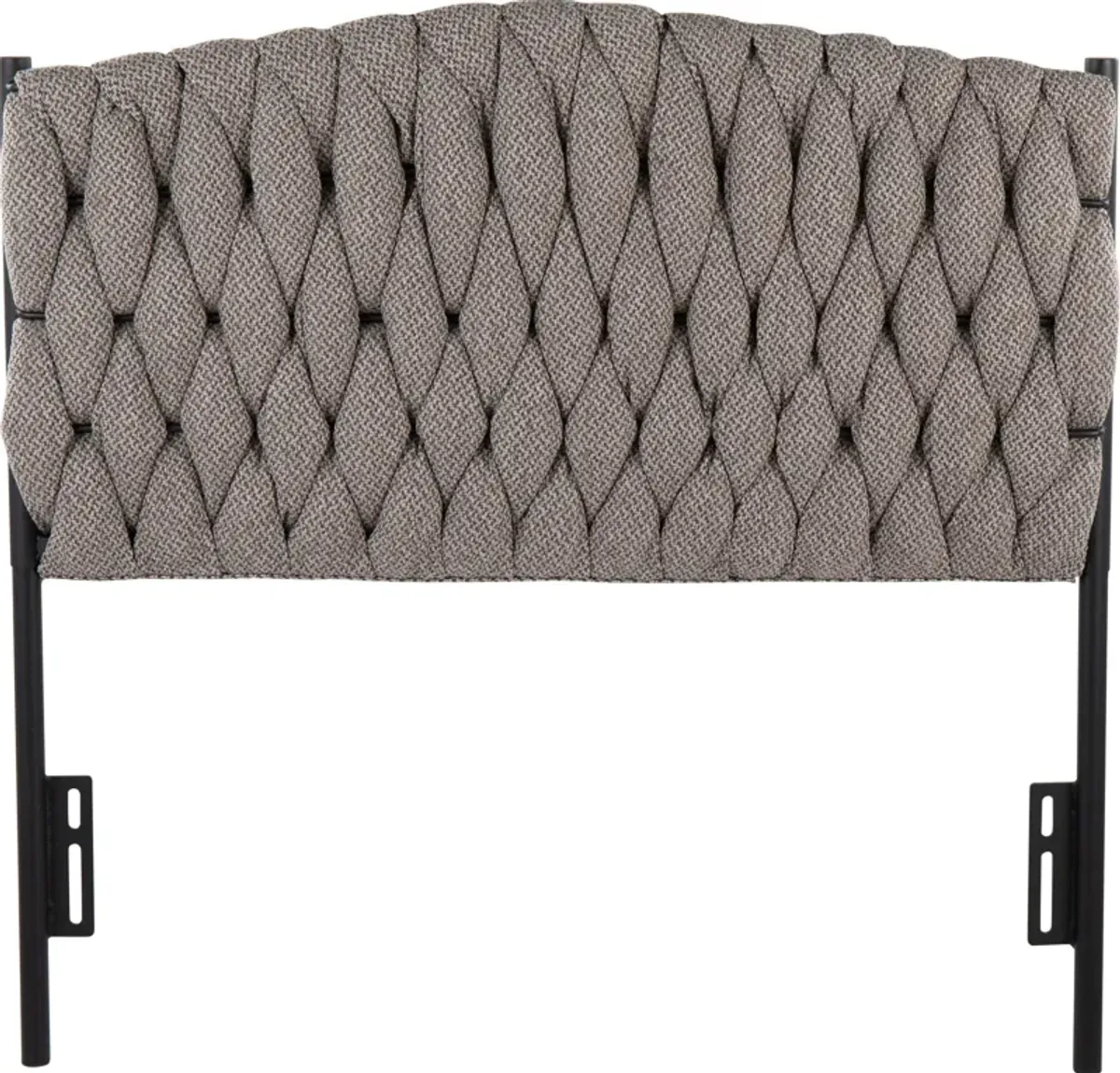 Kenna Twin Upholstered Headboard - Black/Gray