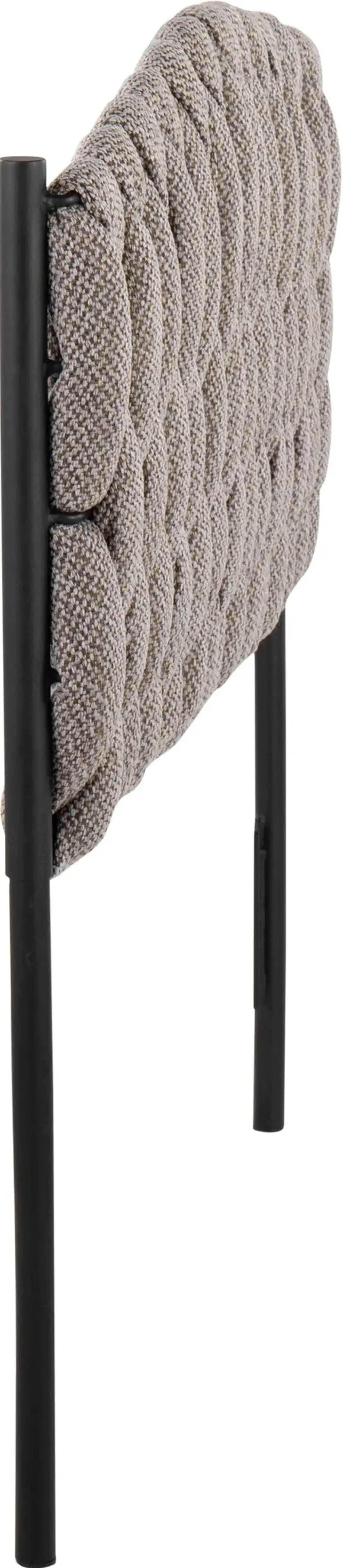 Kenna Twin Upholstered Headboard - Black/Gray