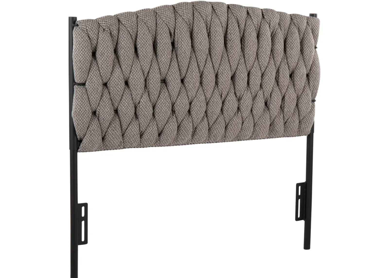 Kenna Twin Upholstered Headboard - Black/Gray