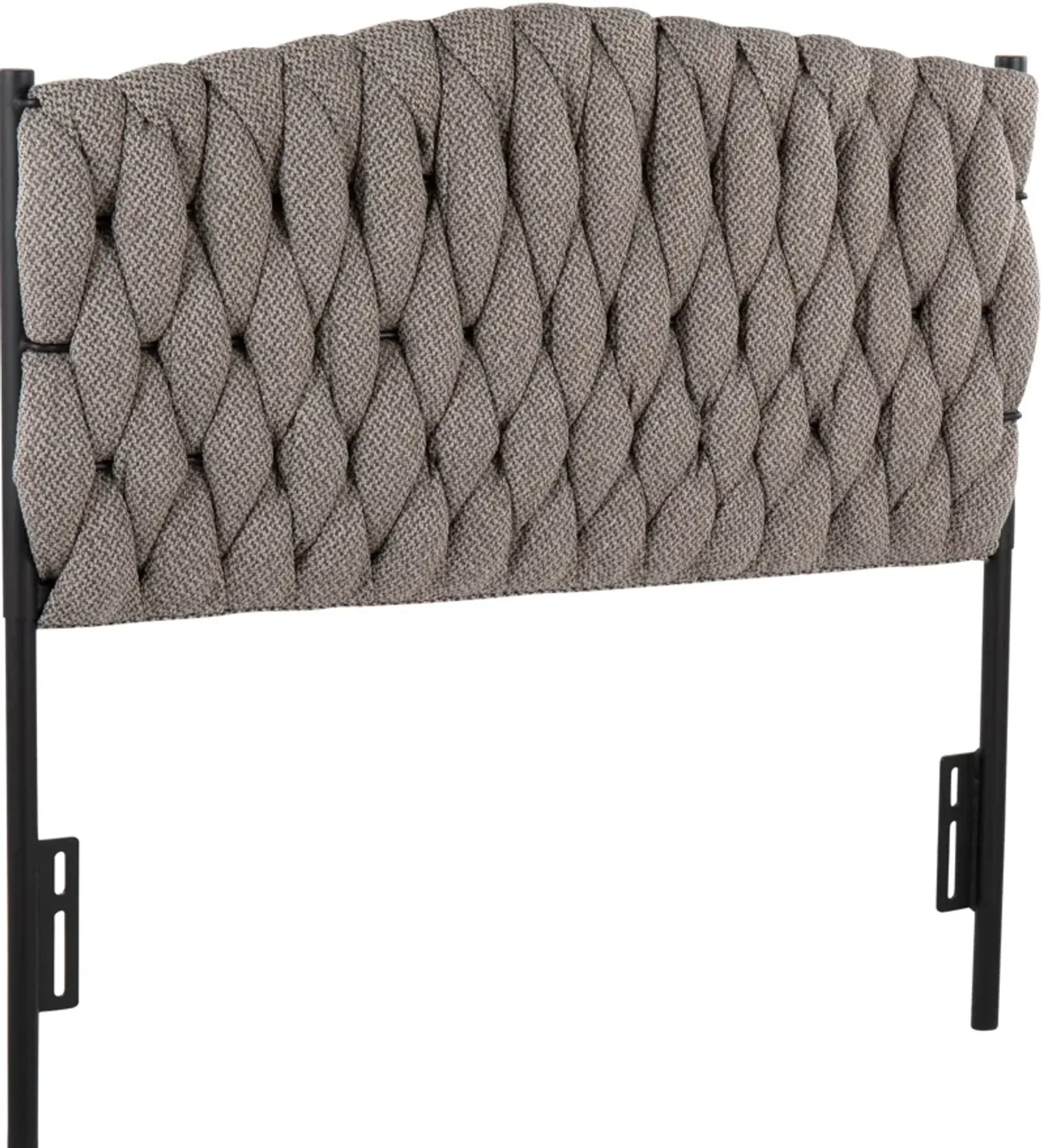 Kenna Twin Upholstered Headboard - Black/Gray