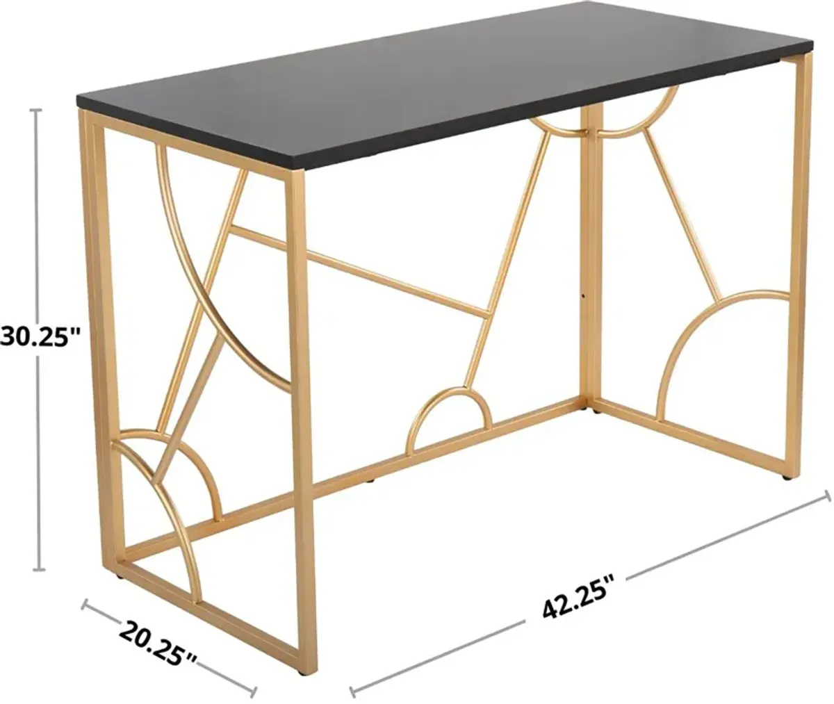 Lauryn Desk - Black/Gold