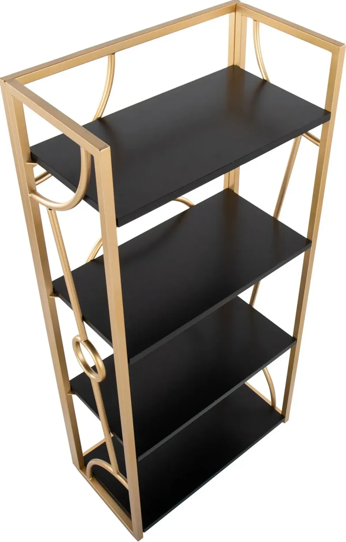 Lauryn Bookcase - Black/Gold