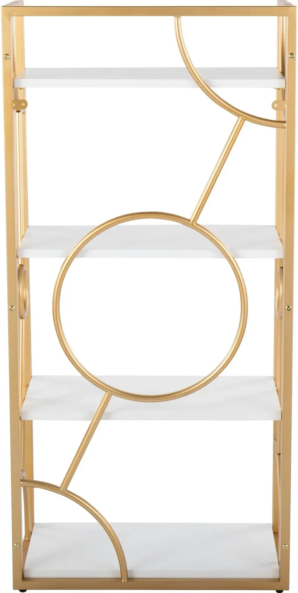 Lauryn Bookcase - White/Gold