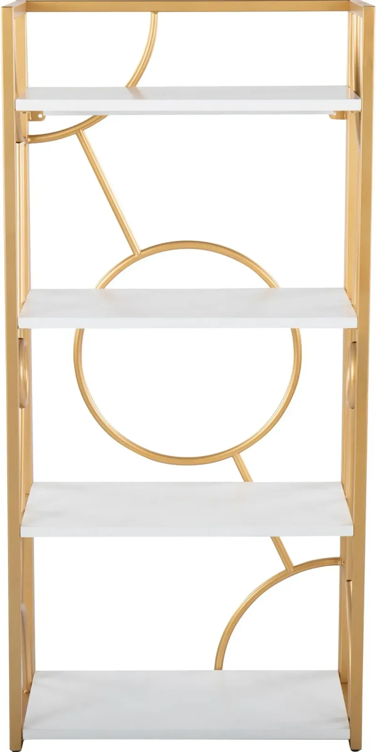 Lauryn Bookcase - White/Gold