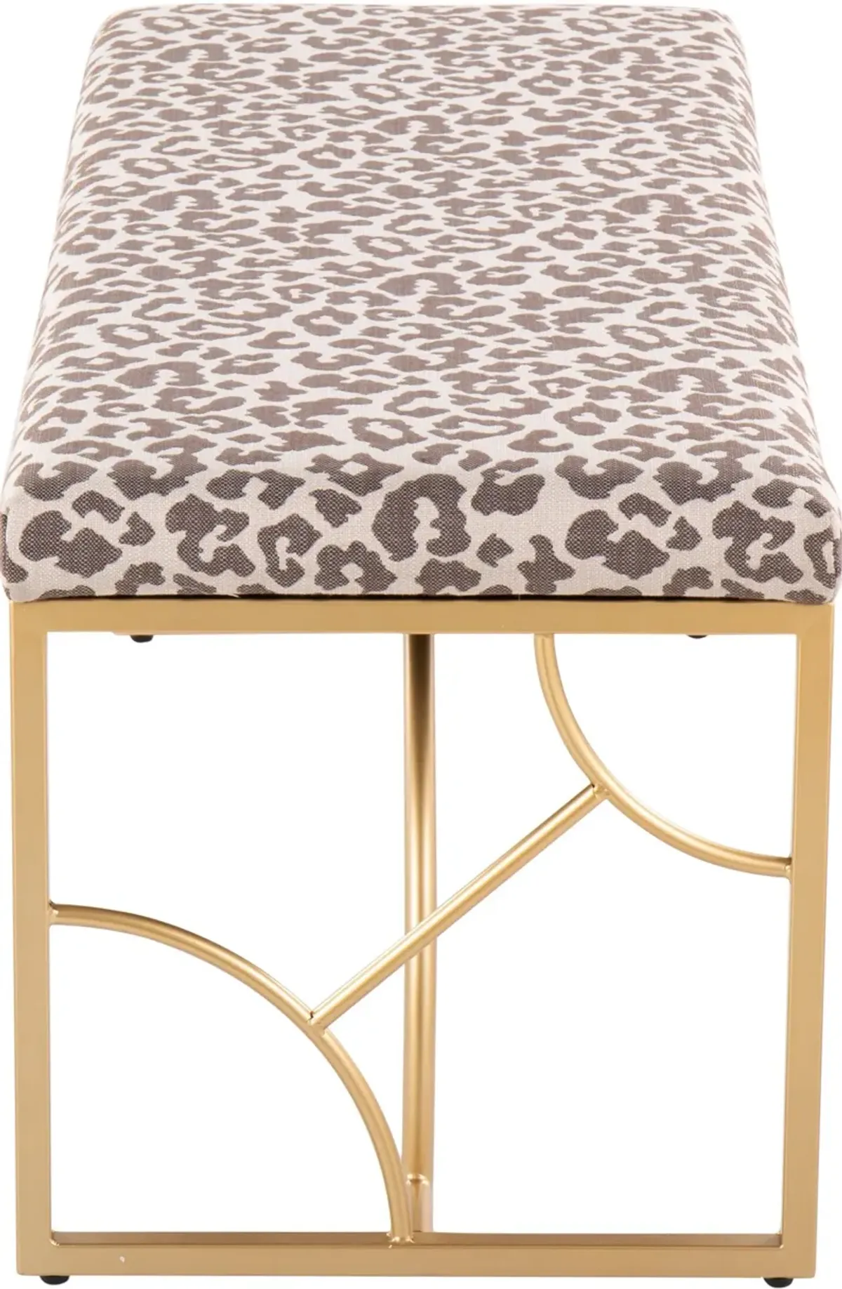 Lauryn Bench - Gold/Beige Leopard