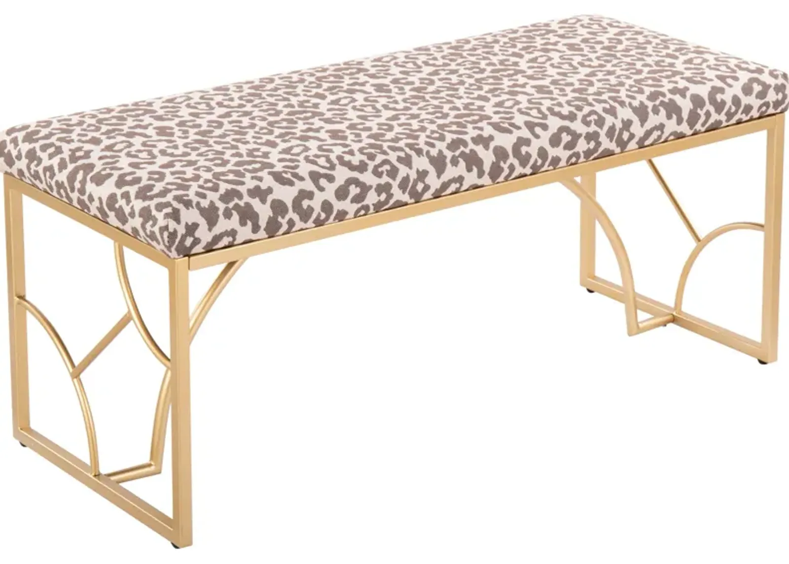 Lauryn Bench - Gold/Beige Leopard