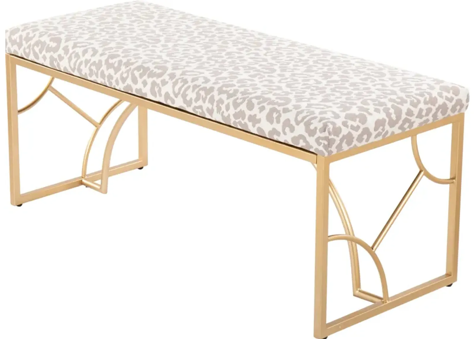 Lauryn Bench - Gold/Gray Leopard