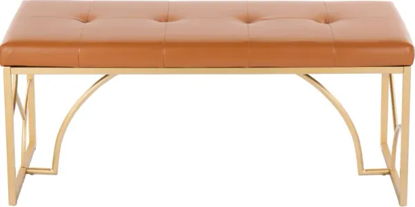 Lauryn Bench - Gold/Camel