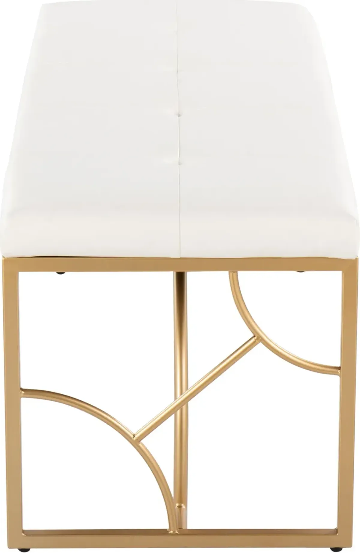 Lauryn Bench - Gold/White