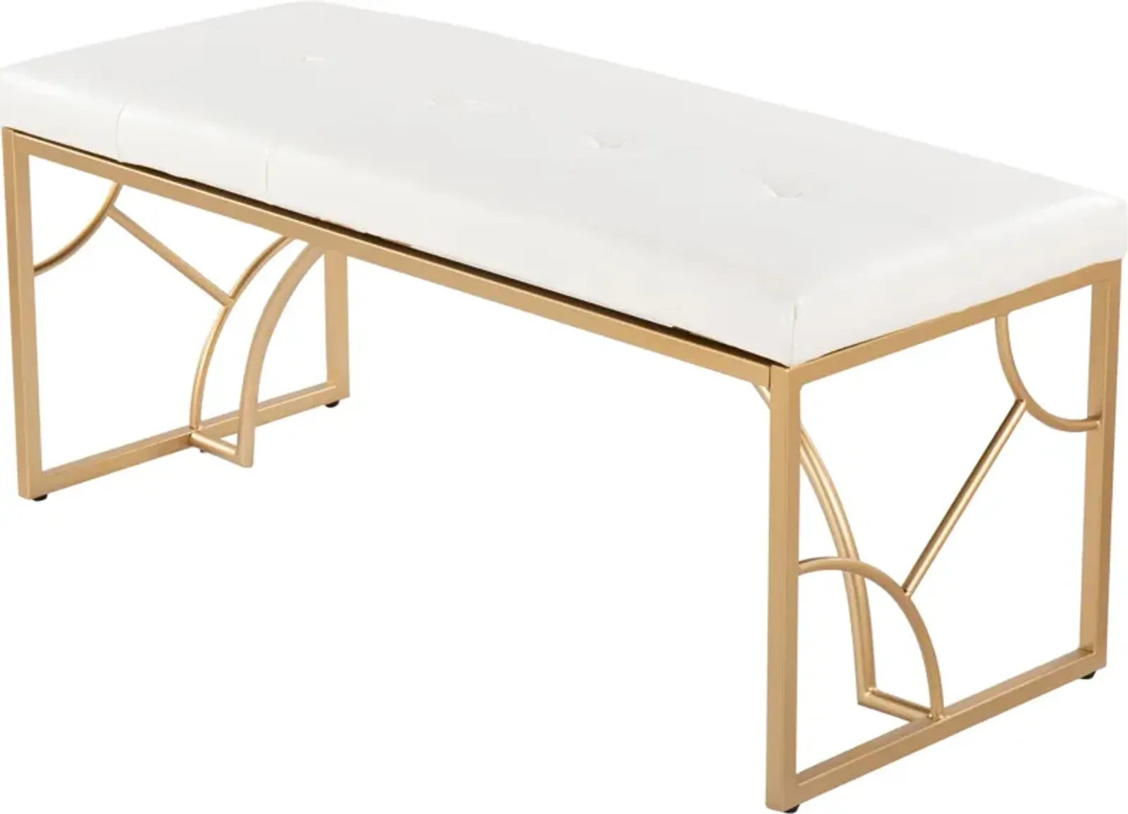 Lauryn Bench - Gold/White