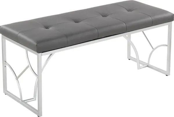 Lauryn Bench - Silver/Gray
