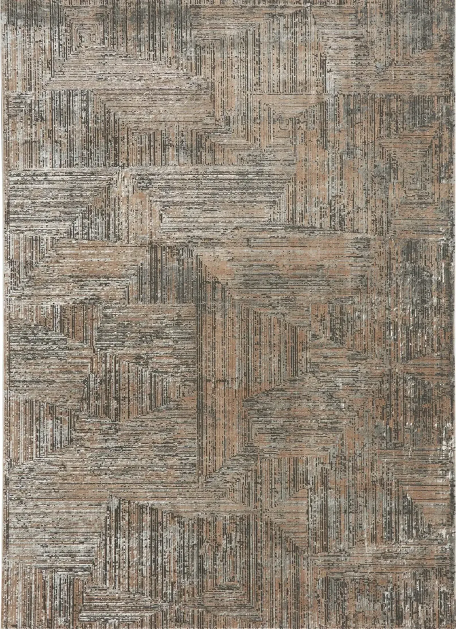 Genova 4' x 6' Area Rug - Black/Ivory