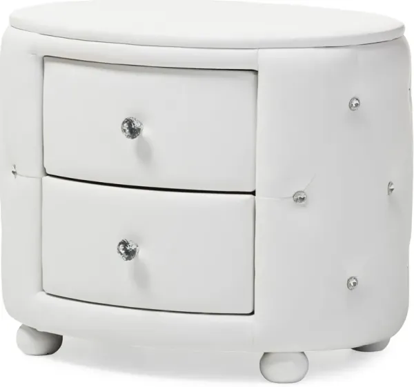 Journee 2-Drawer Nightstand - White