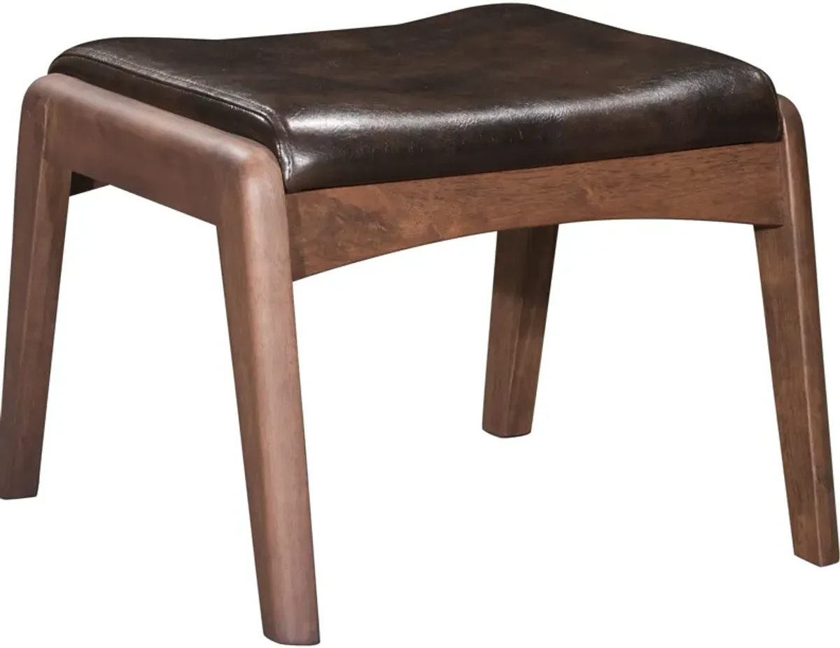 Mavis Chair and Ottoman - Brown