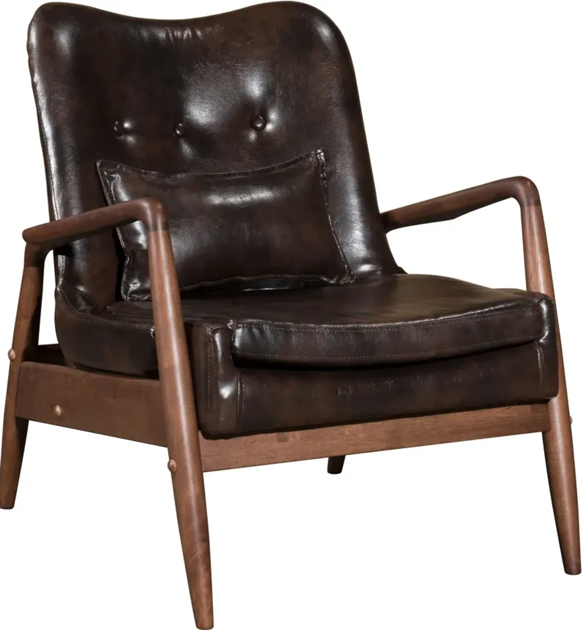 Mavis Chair and Ottoman - Brown