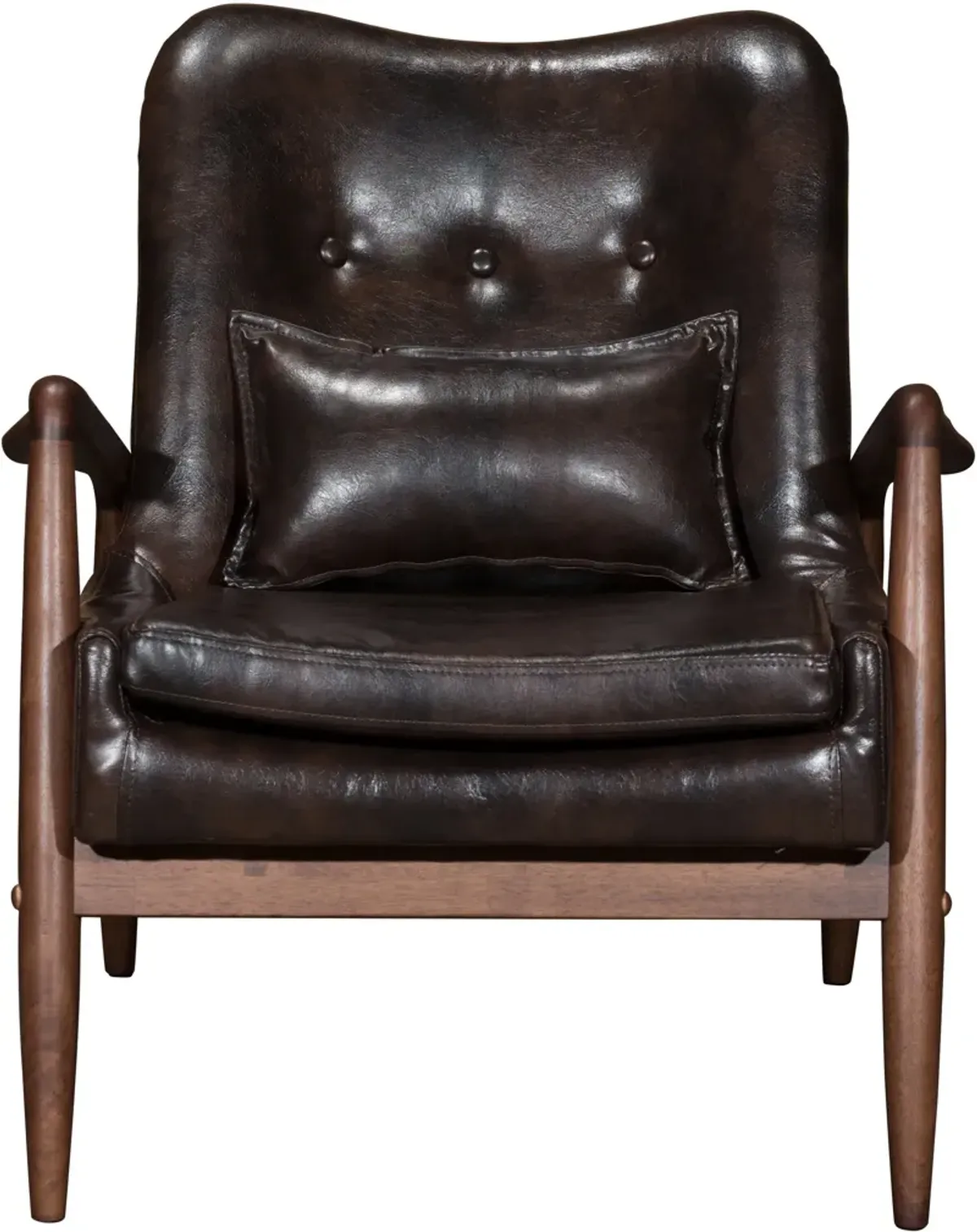 Mavis Chair and Ottoman - Brown