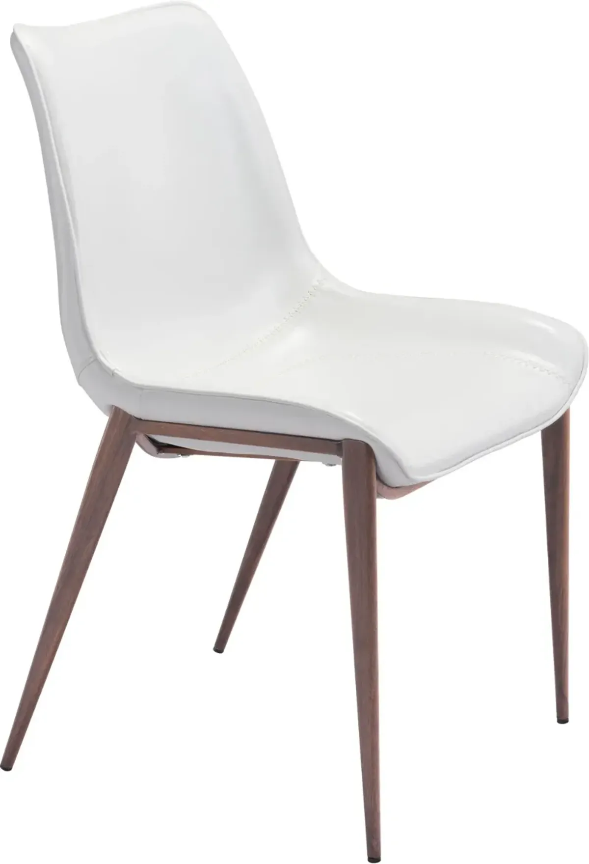 Millie Set of 2 Dining Chairs - White/Walnut