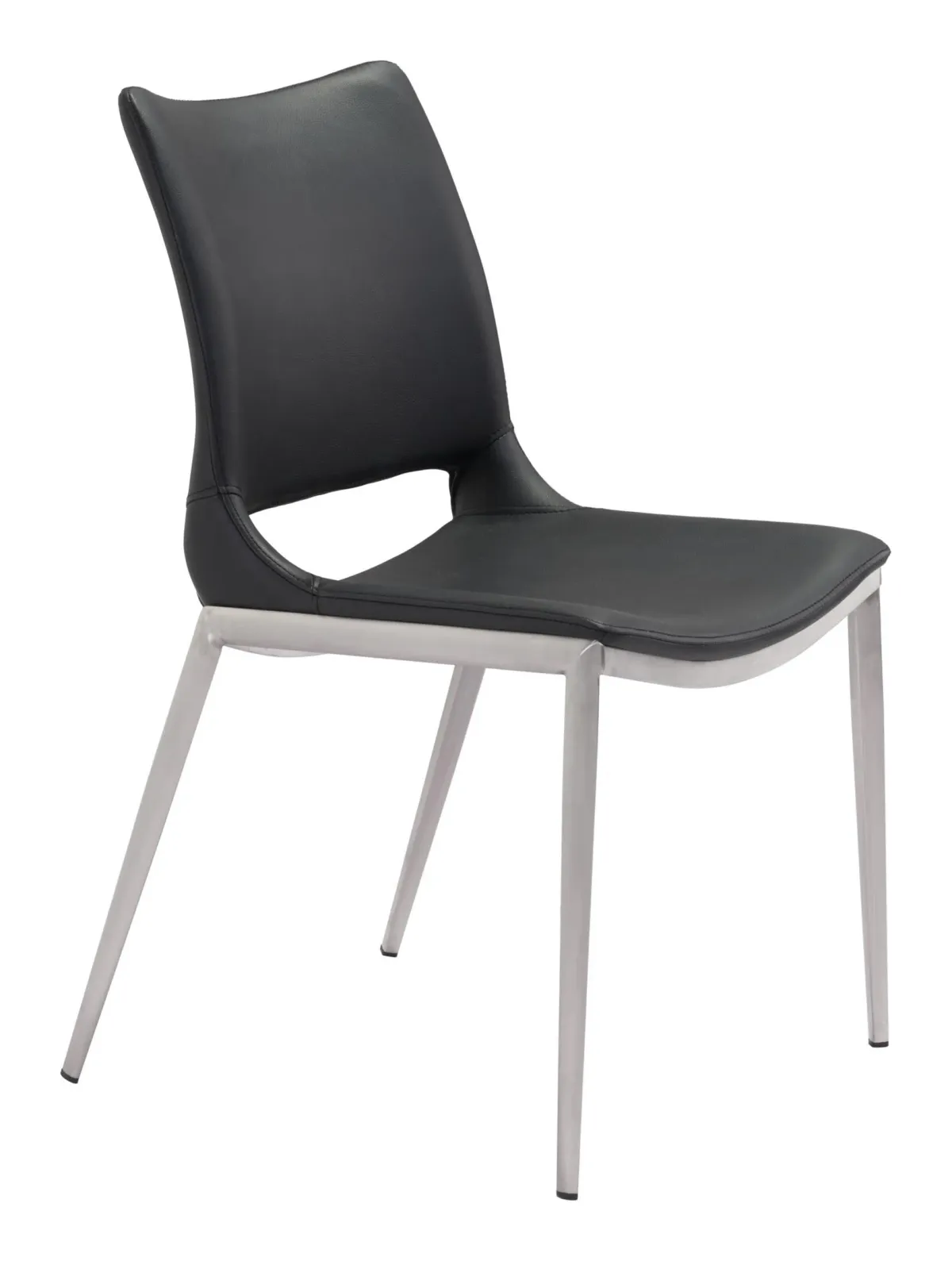 Granger Set of 2 Dining Chairs - Black/Silver