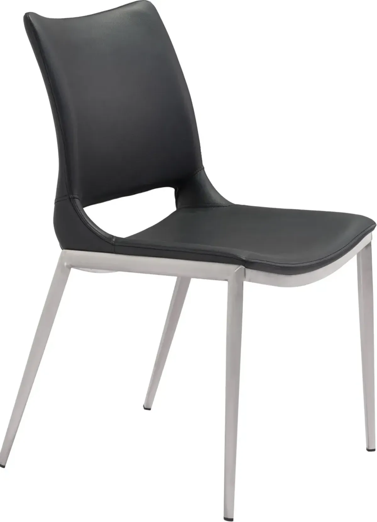 Granger Set of 2 Dining Chairs - Black/Silver