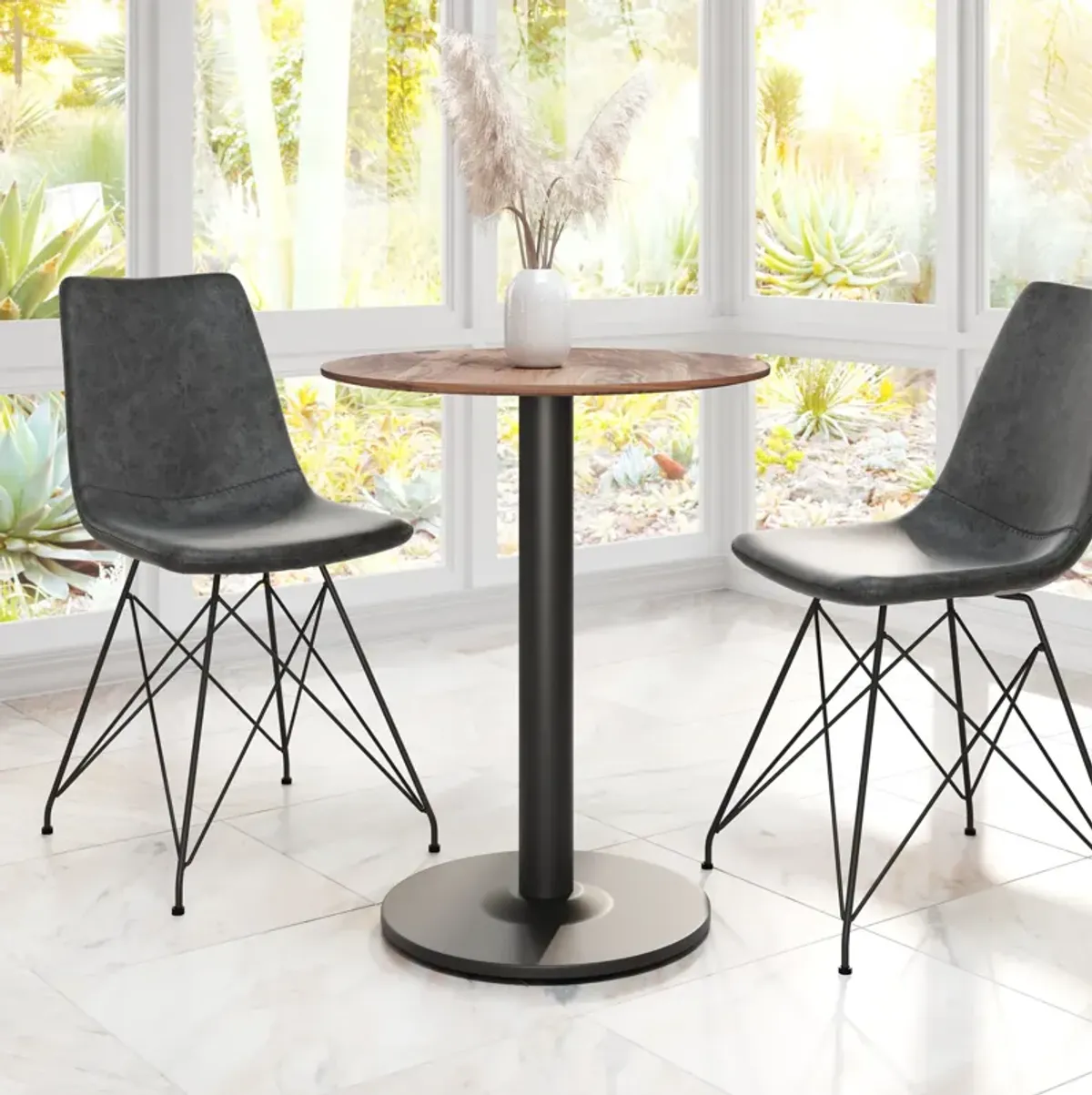 Hadassah Bistro Table - Brown/Black