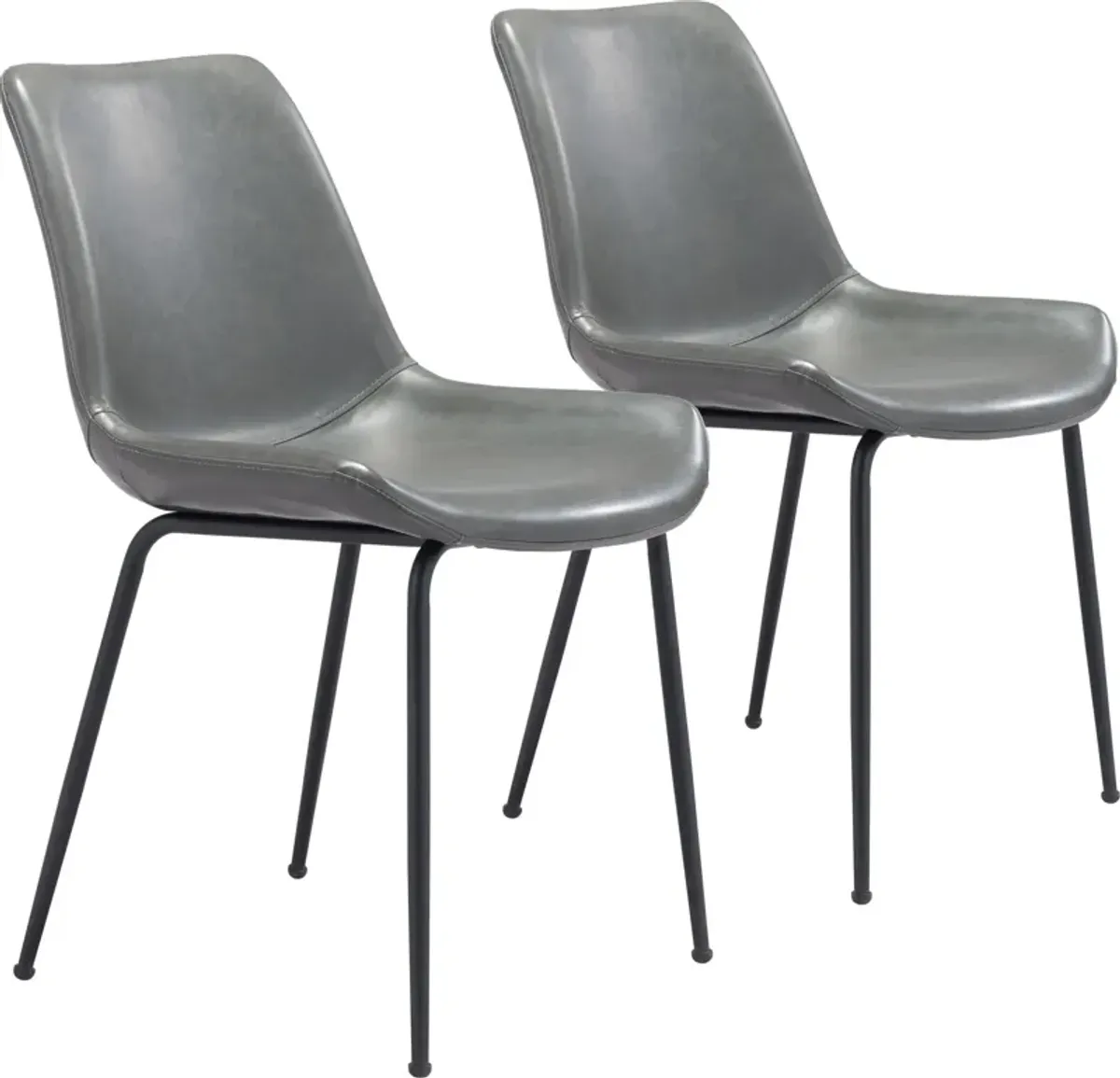 Xyon Set of 2 Dining Chairs - Gray