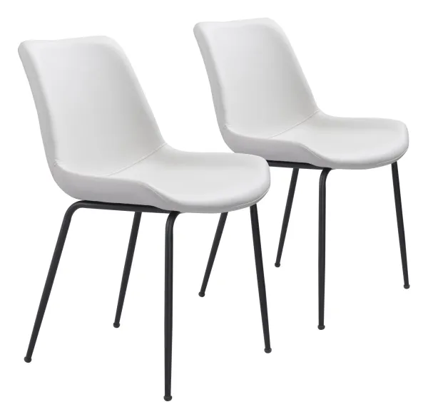 Xyon Set of 2 Dining Chairs - White