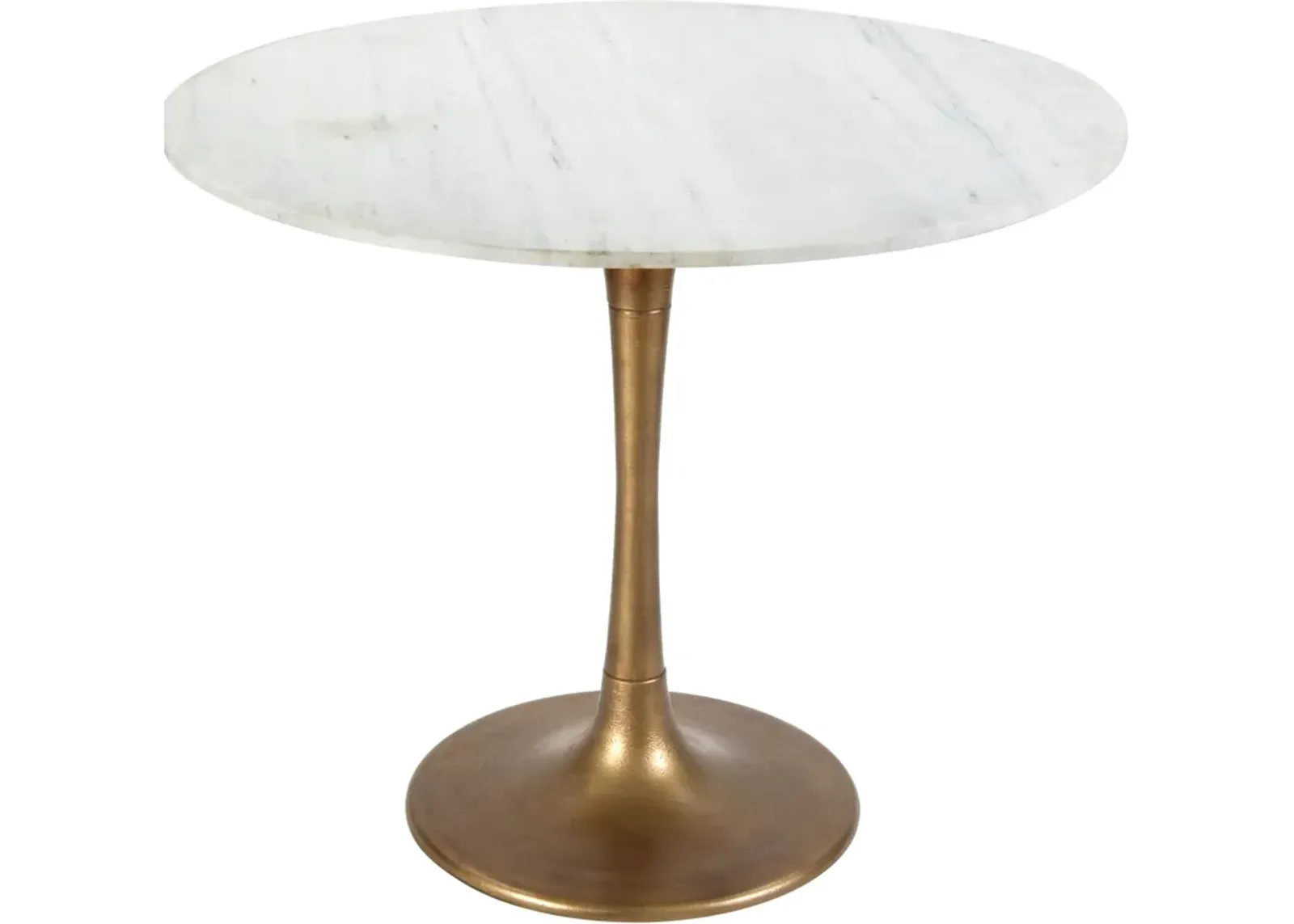 Helix 36" Round Dining Table - White/Gold