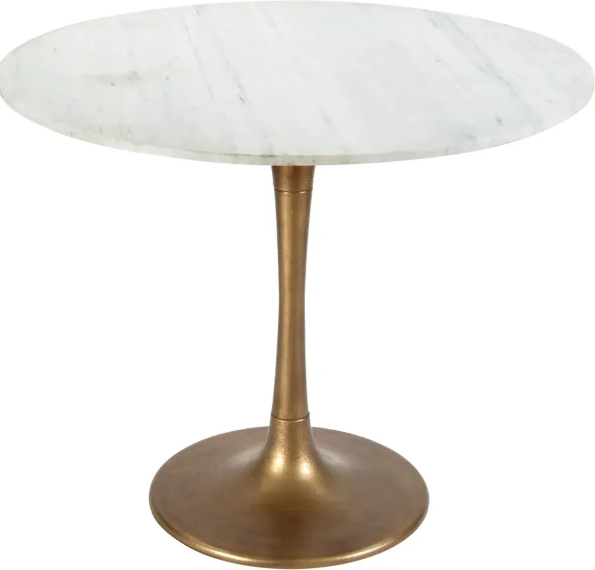 Helix 36" Round Dining Table - White/Gold